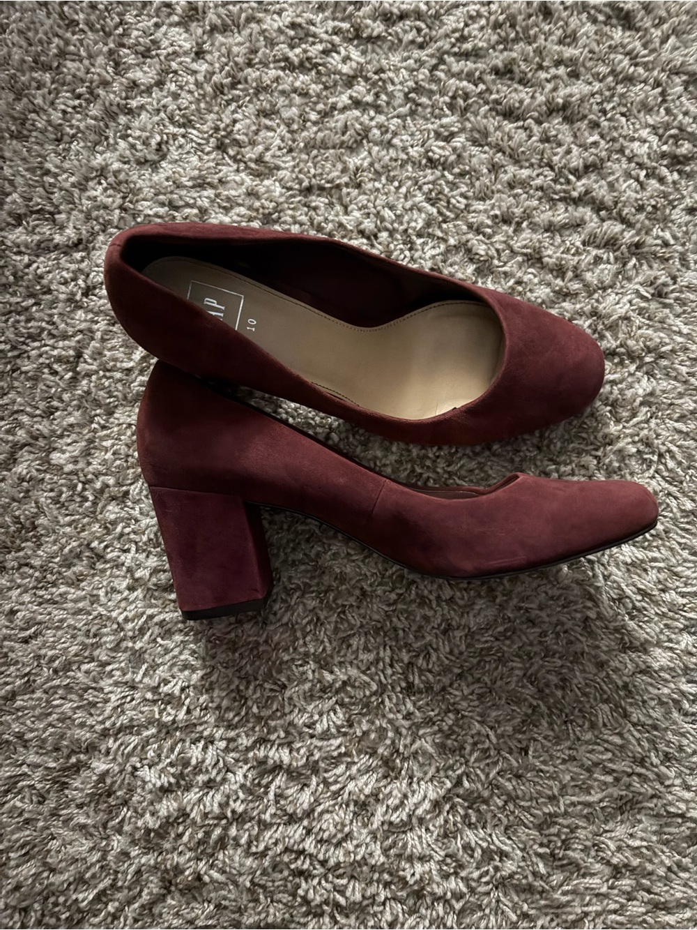 GAP Burgundy Suede Block Heel Pumps - Women